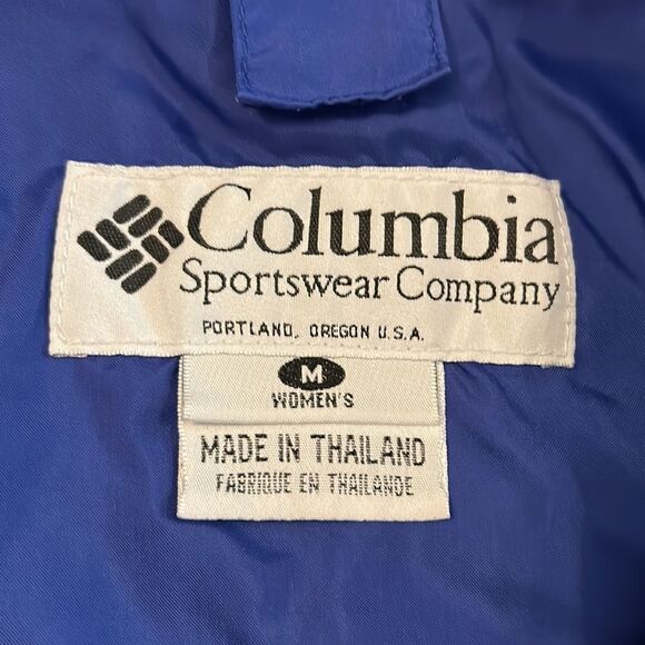 WOMENS VINTAGE COLUMBIA WINDBREAKER STYLE JACKET BLUE SIZE MEDIUM EEEUC - Picture 8 of 8